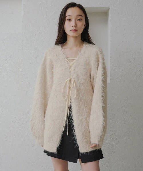 <預訂> 日本大人氣♡日牌 Apres Jour 2-Ways 毛茸茸繫帶針織開胸外套｜五色入