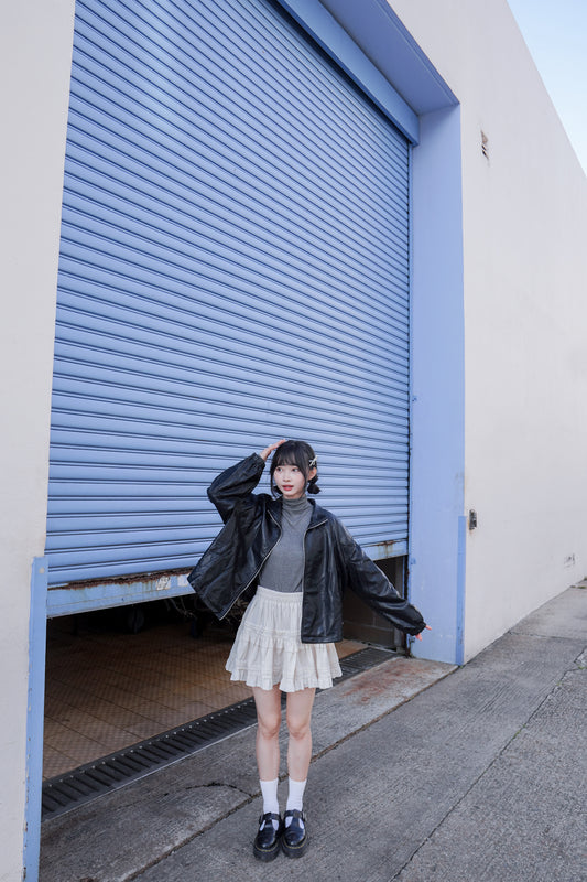 <現貨> 秋冬專屬♡ 絲絨蛋糕短裙 | 兩色入