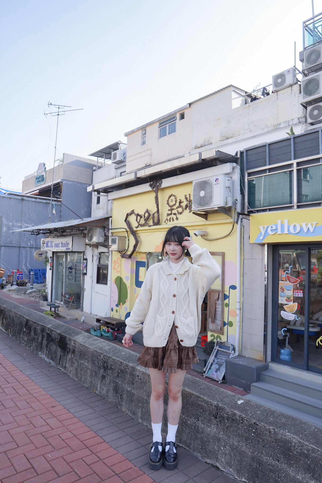 <現貨> 學園風UP♡ 粗針織麻花外套