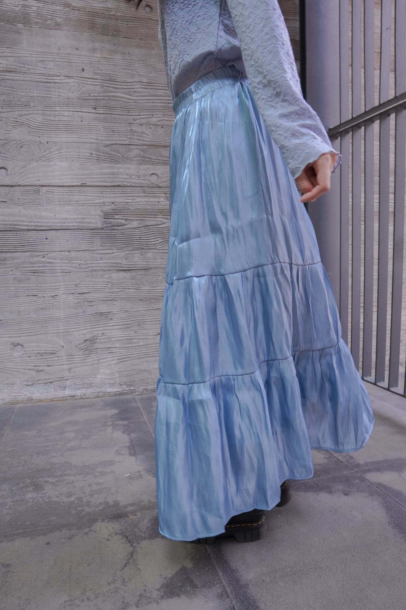 <現貨> 棉花糖BlingBling拼接半身長裙