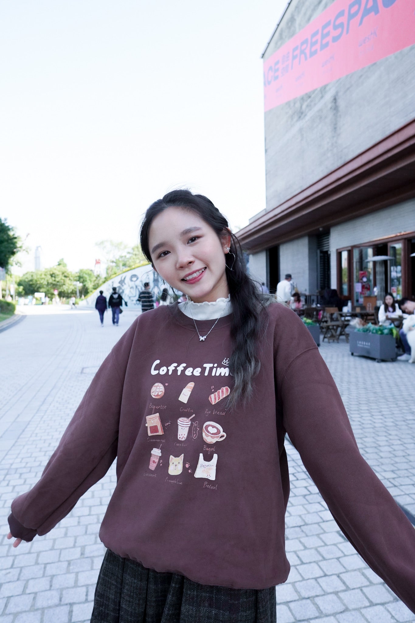 <現貨> 冬日感滿滿！韓系Coffee Shop長袖衛衣｜兩色入