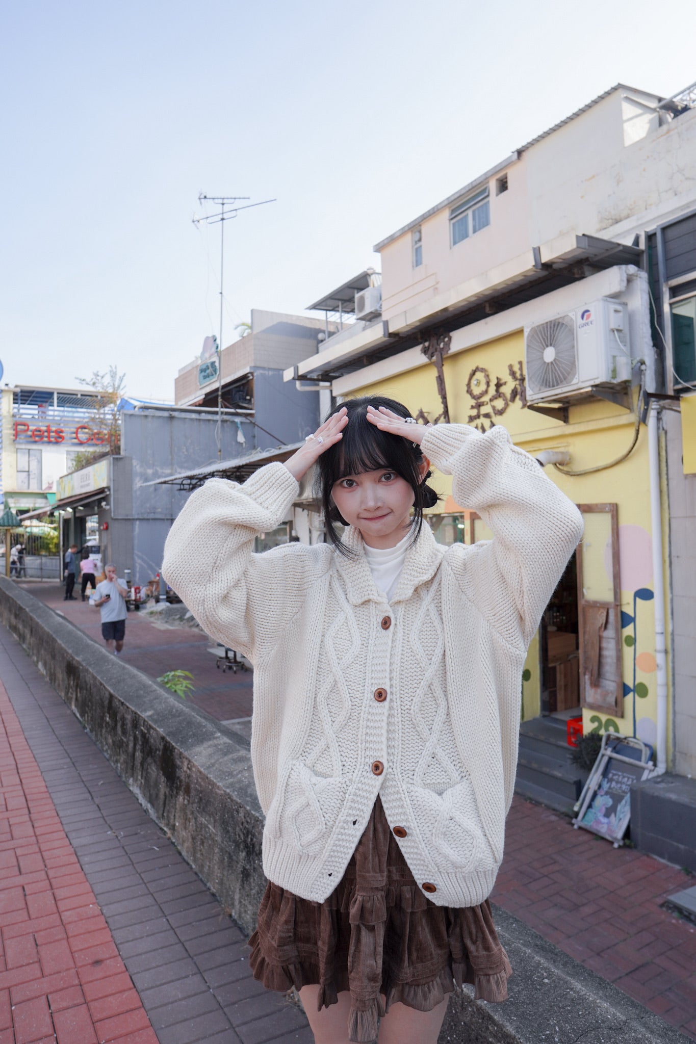 <現貨> 學園風UP♡ 粗針織麻花外套