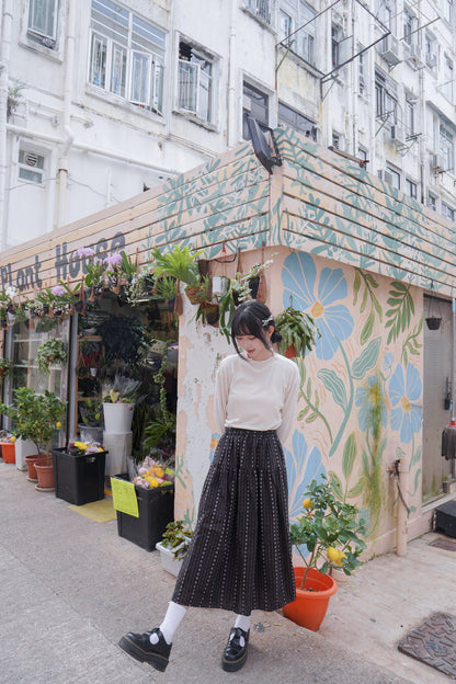 <現貨> 自家製 超厚實! ruffle邊半高領純色內搭上衣｜三色入