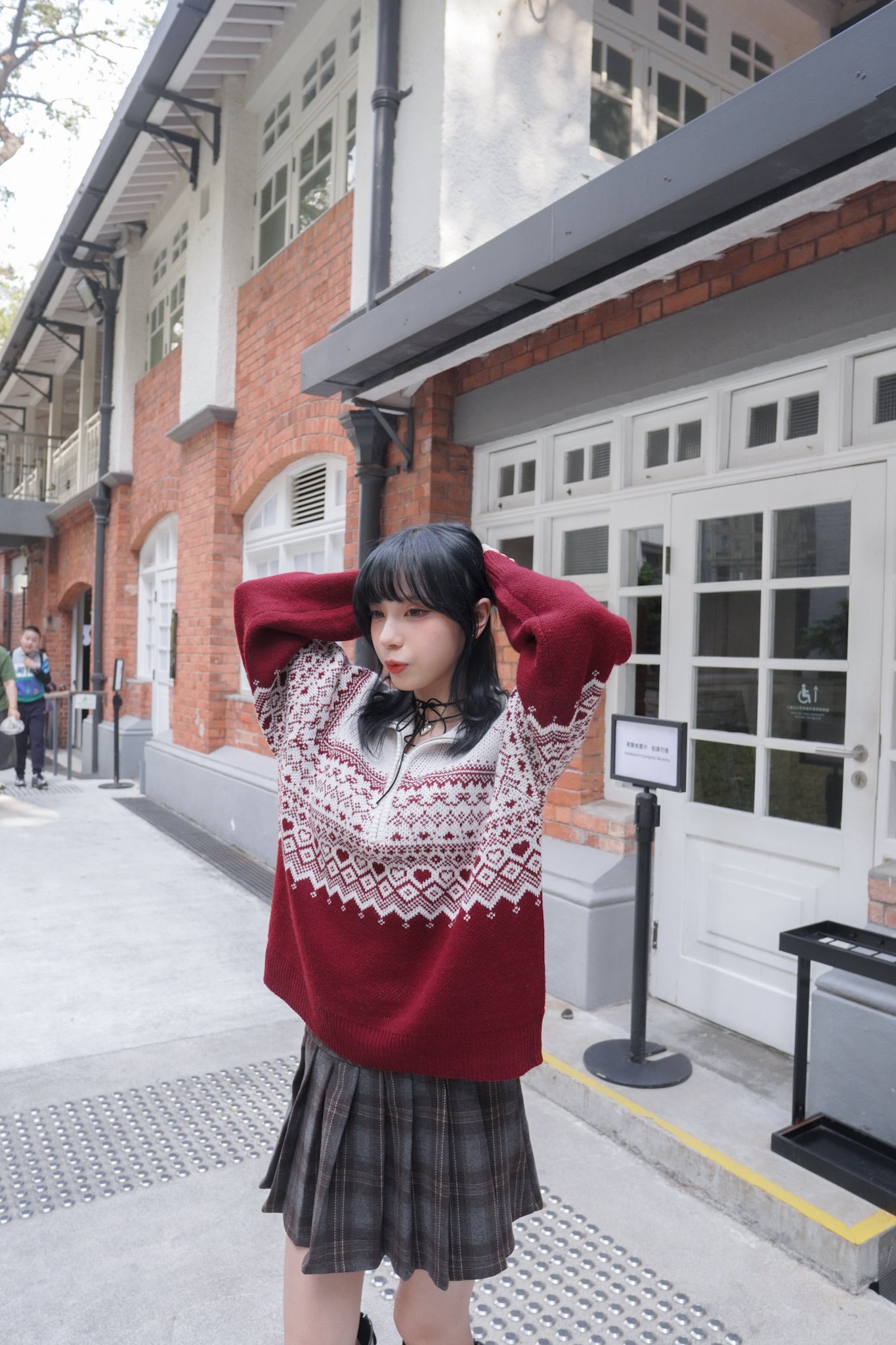 <現貨> 聖誕Party必入🎅🏻🌟北歐風半拉鍊針織長袖上衣