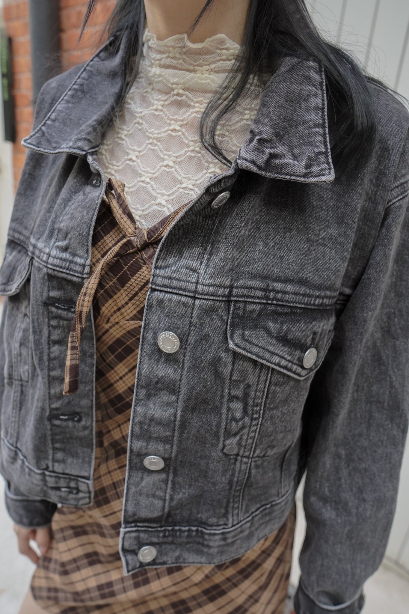 <現貨> 寬鬆短版口袋牛仔夾克外套