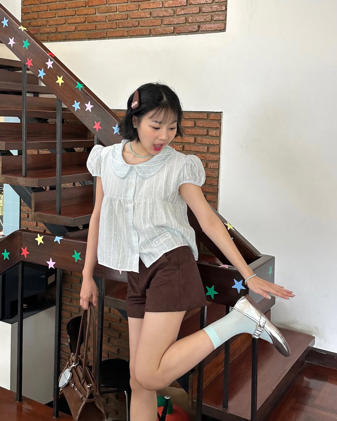 <預訂> 泰國小眾品牌🇹🇭 寬鬆彼得潘領泡泡袖襯衫 | 四色入