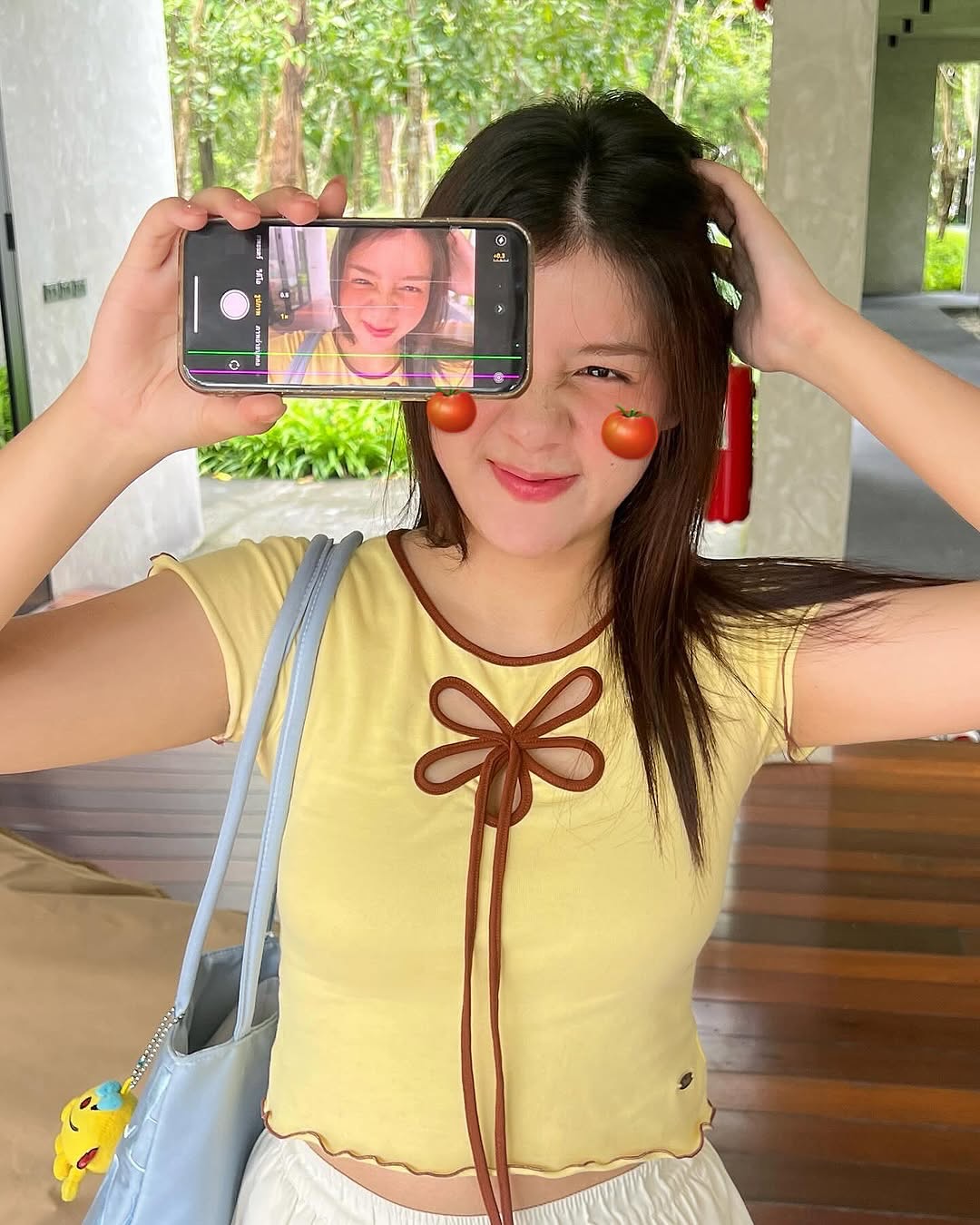 <預訂> 高質泰國人氣小眾品牌🇹🇭 花卉蝴蝶結ruffle短袖上衣｜三色入
