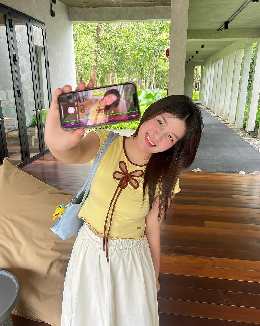 <預訂> 高質泰國人氣小眾品牌🇹🇭 花卉蝴蝶結ruffle短袖上衣｜三色入