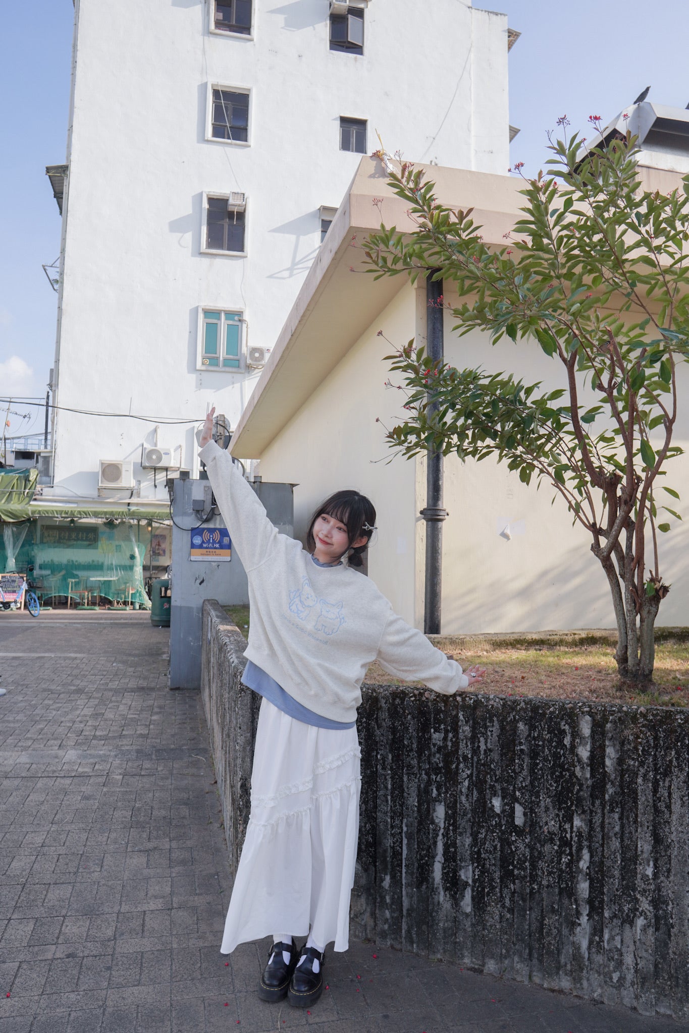 <現貨> 小狗刺繡LOGO長袖衛衣 | 兩色入