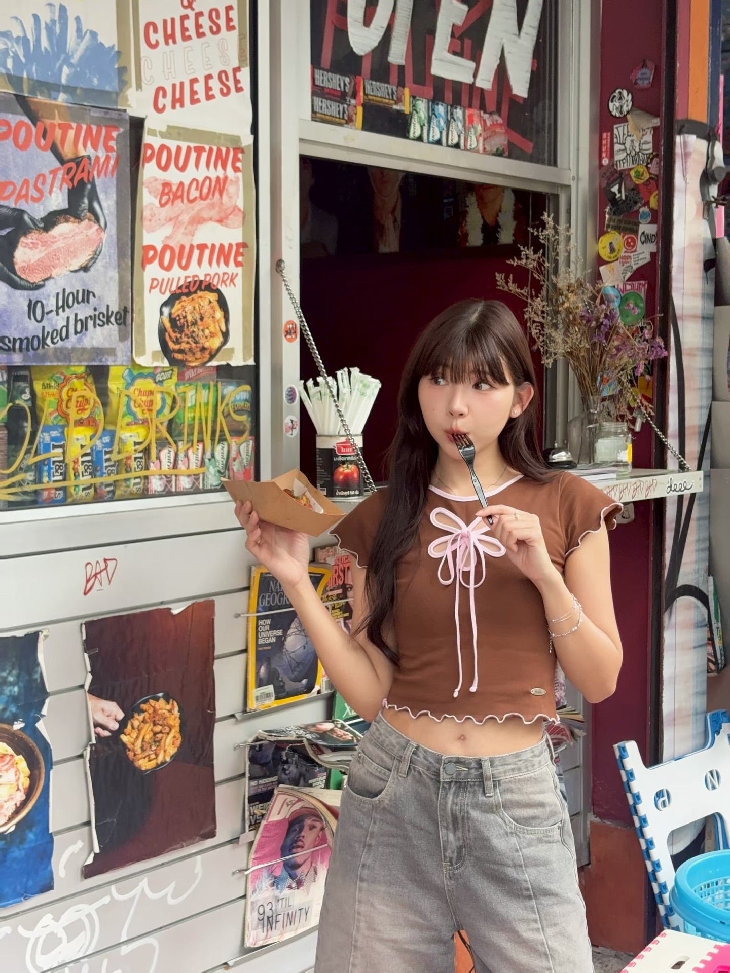 <預訂> 高質泰國人氣小眾品牌🇹🇭 花卉蝴蝶結ruffle短袖上衣｜三色入