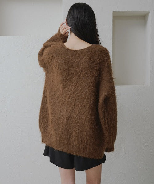 <預訂> 日本大人氣♡日牌 Apres Jour 2-Ways 毛茸茸繫帶針織開胸外套｜五色入