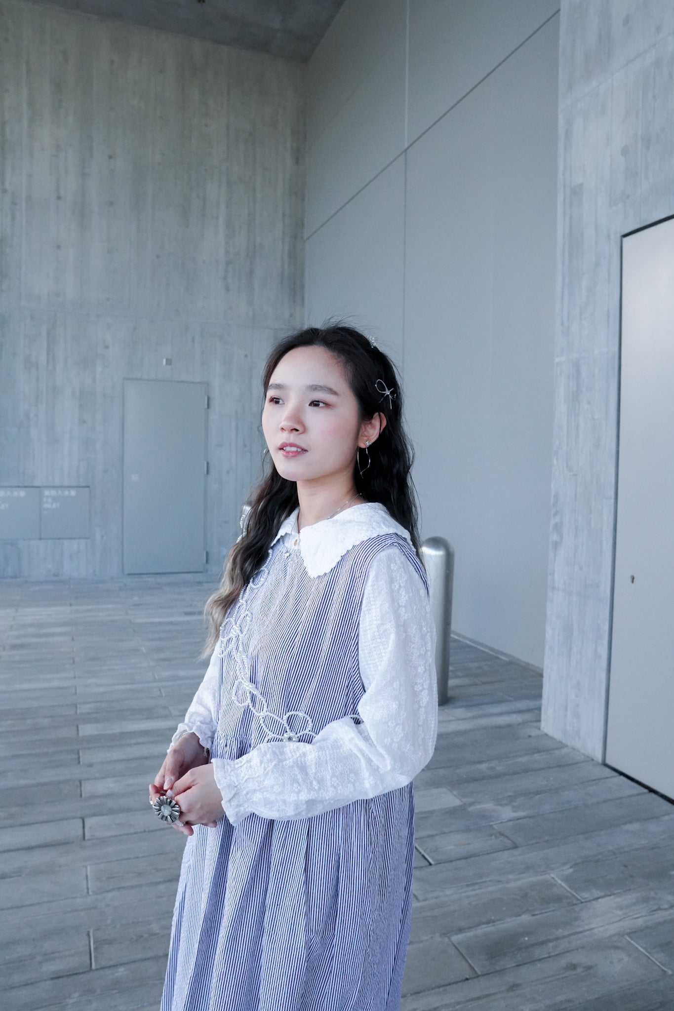 <預訂> 自家製 棉麻條紋疊穿外搭背心Ops