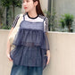 <預訂> JP 日牌Mily Bilet Blingbling薄紗層疊吊帶背心｜三色入
