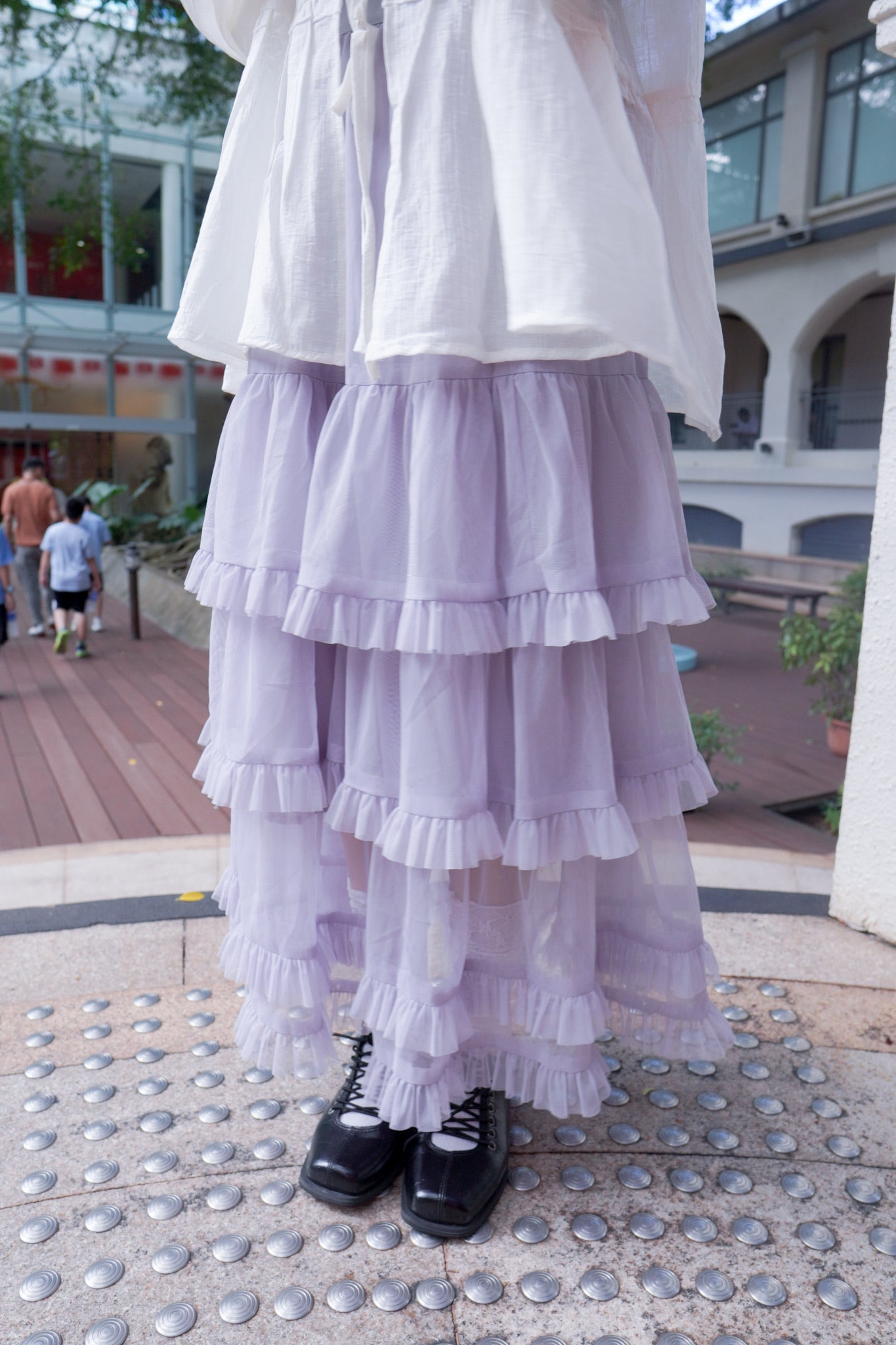 <預訂> 2025新款易襯超仙！薄紗蛋糕半身長裙｜兩色入