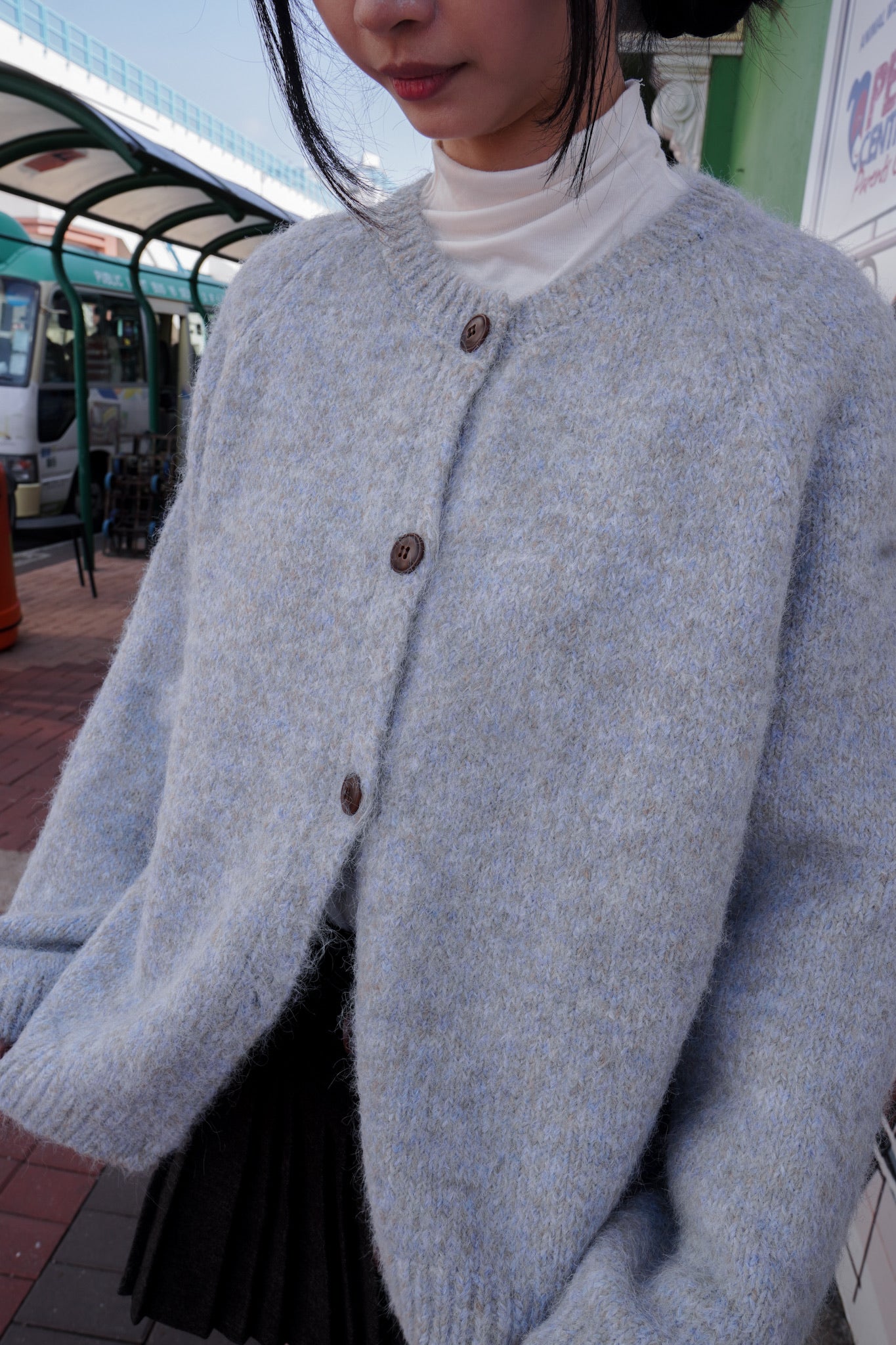 <現貨> 羊毛混紡針織冷外套｜兩色入