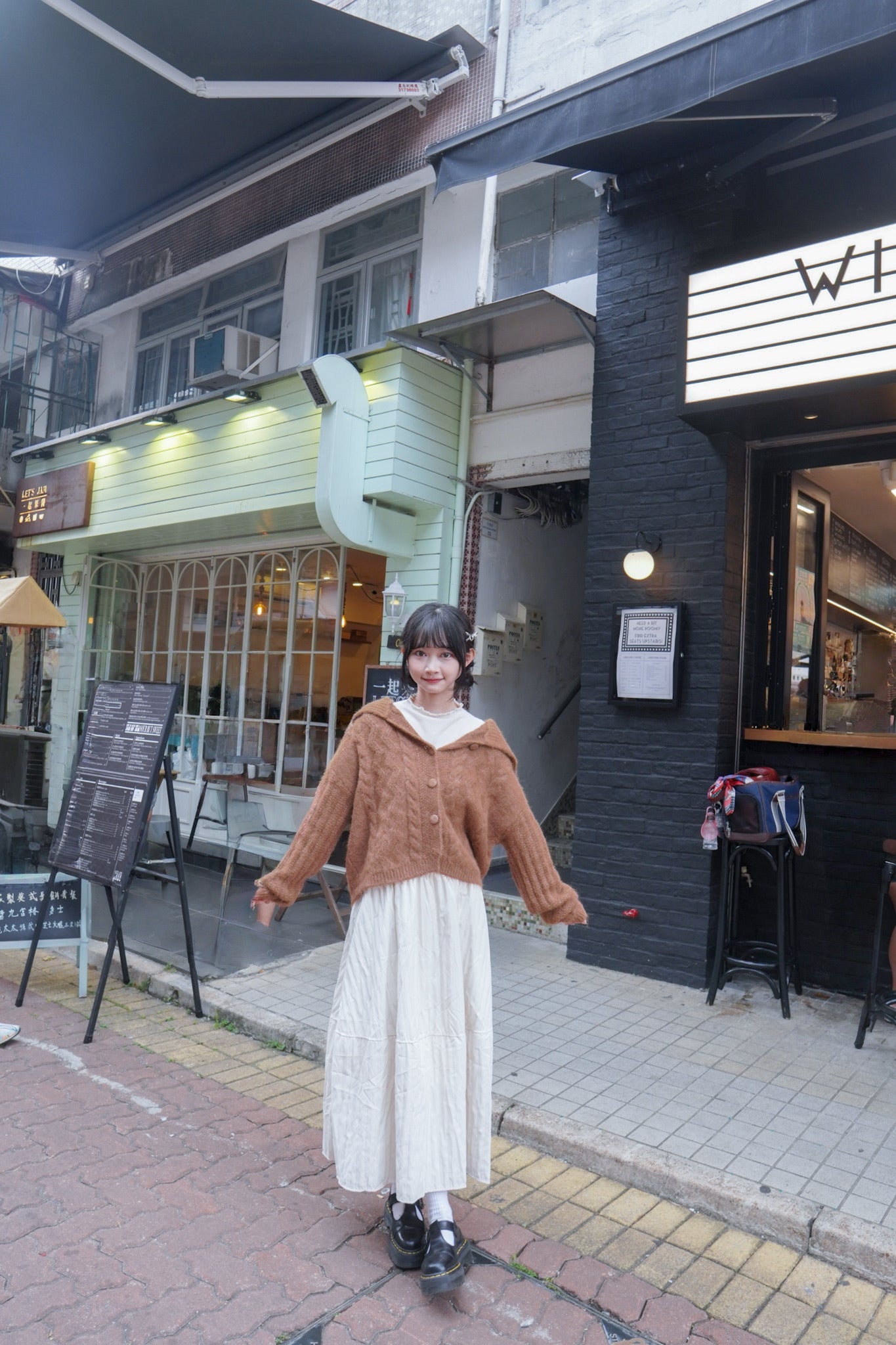 <現貨> 學院風大反領麻花開胸針織外套｜兩色入