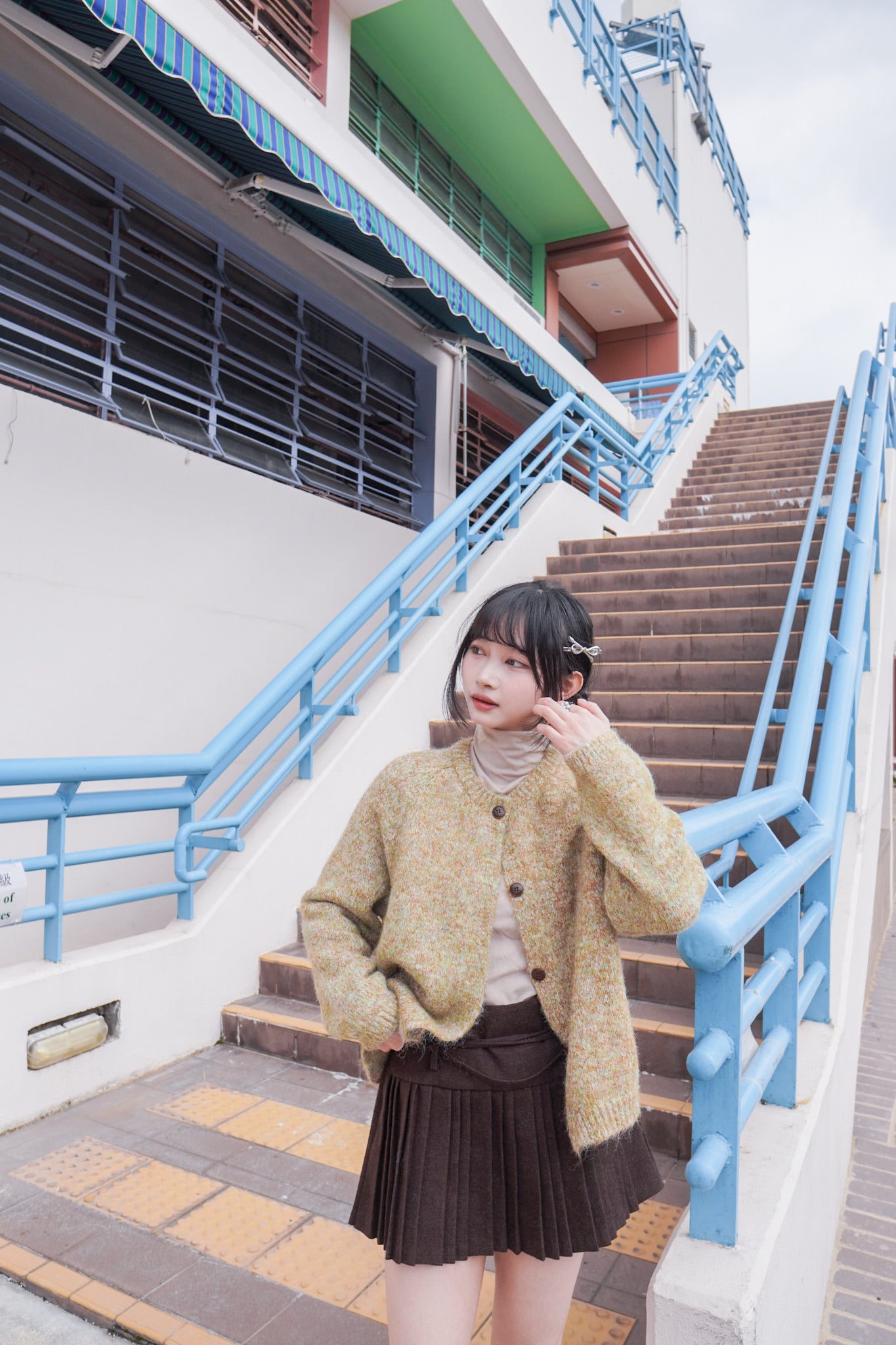 <現貨> 羊毛混紡針織冷外套｜兩色入