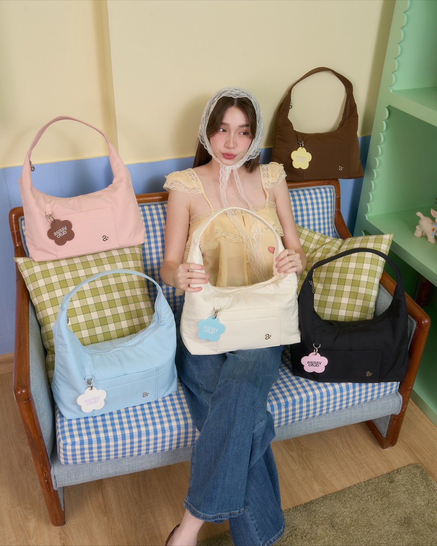 <預訂> 泰國小眾品牌🇹🇭 超人氣大容量防水手提袋 (附贈花朵裝飾配件) | 七色入