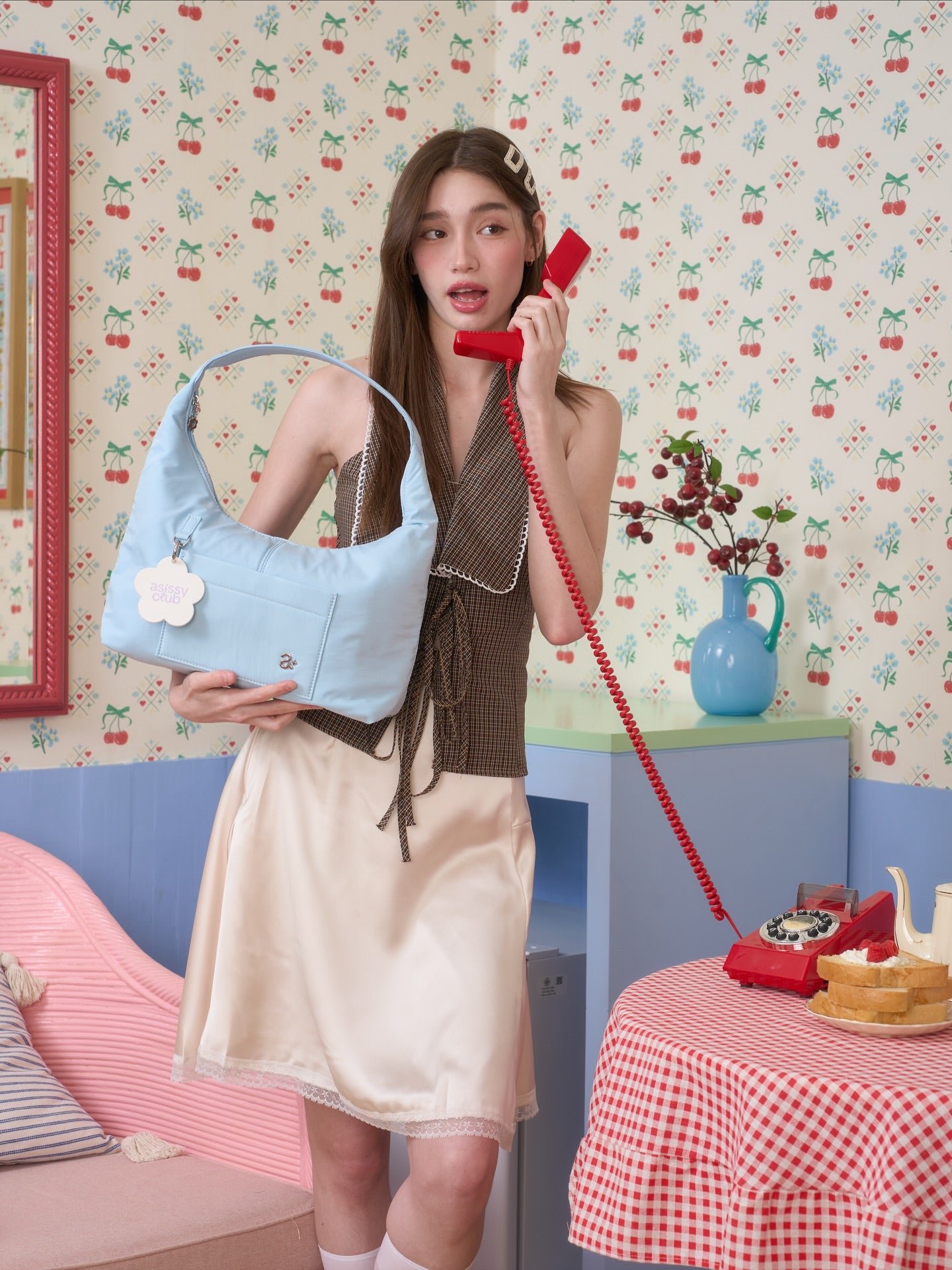 <預訂> 泰國小眾品牌🇹🇭 超人氣大容量防水手提袋 (附贈花朵裝飾配件) | 七色入