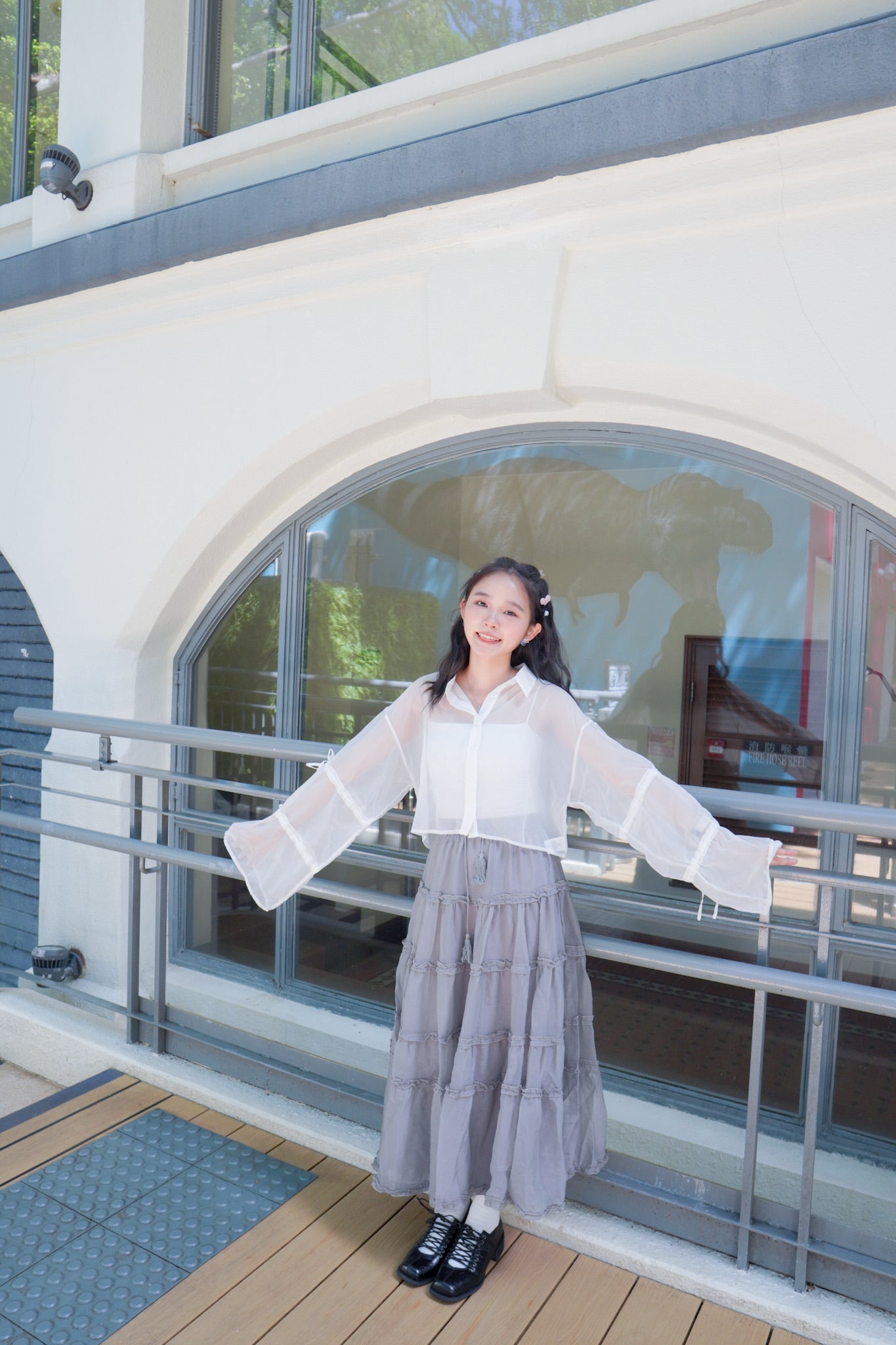 <現貨> 自家製 復古層層薄紗半身長裙