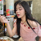 <預訂> 泰國小眾品牌🇹🇭 3-Ways心形紐扣可調較花花上衣 | 兩色入