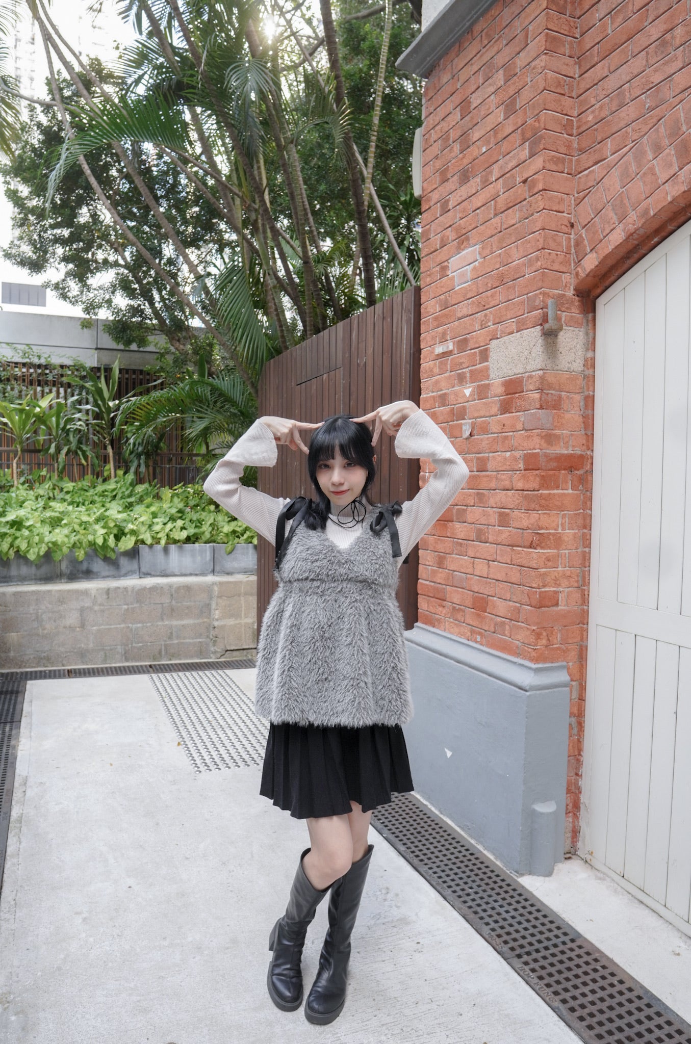 <現貨> 自家製 彈性針織百褶半身短裙