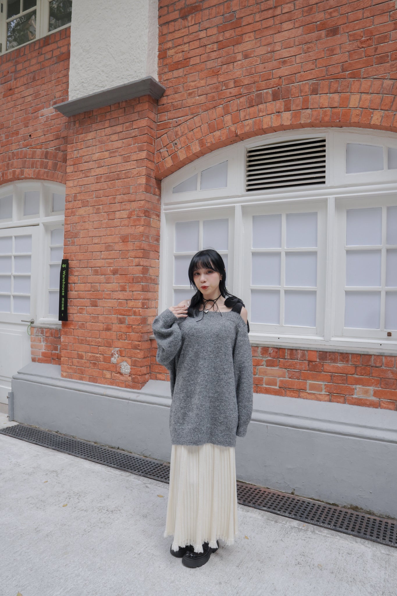 <預訂> 自家製 流蘇針織半身長裙｜兩色入