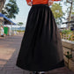 <現貨> 自家製 垂吊感A字小黑長裙