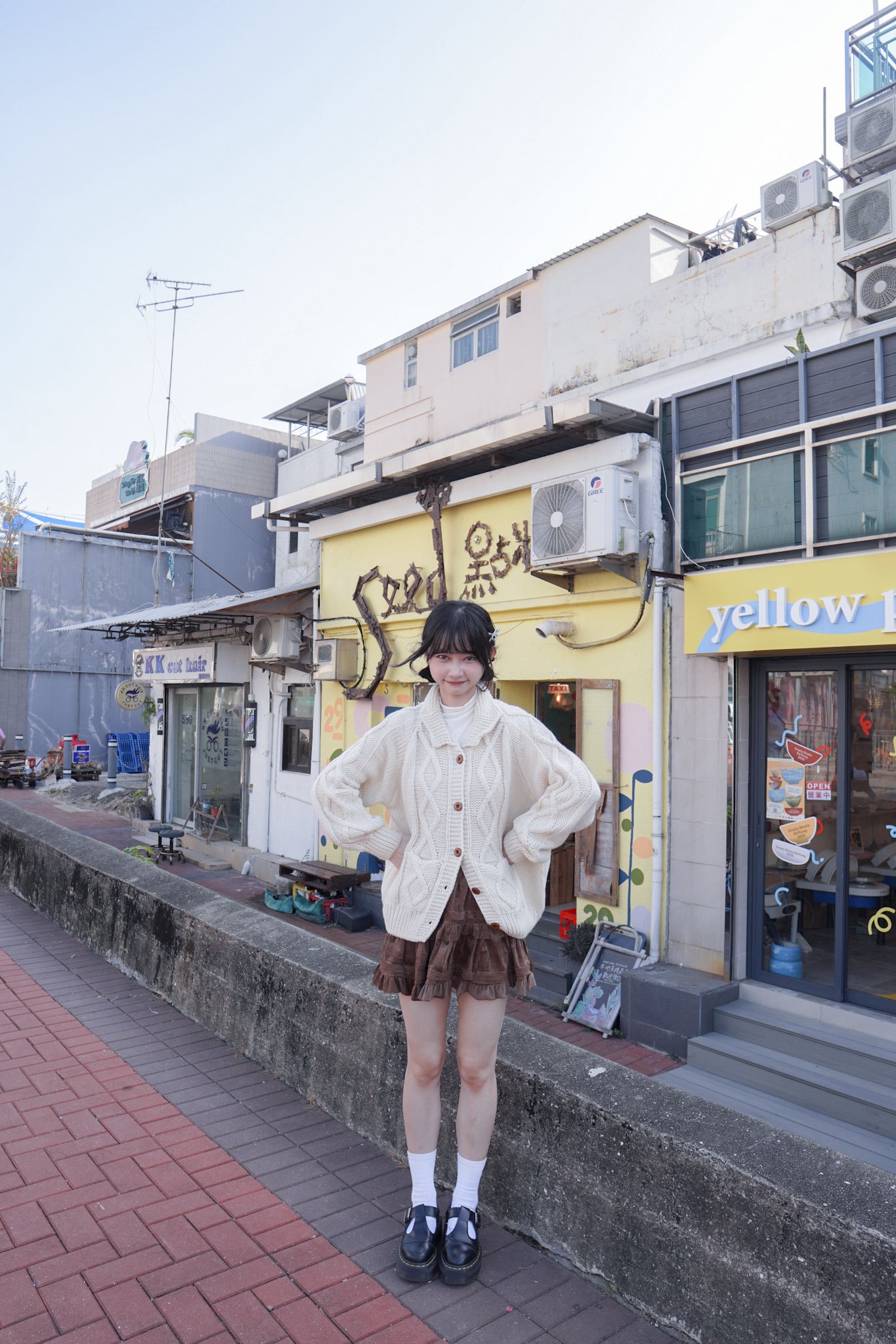 <現貨> 學園風UP♡ 粗針織麻花外套