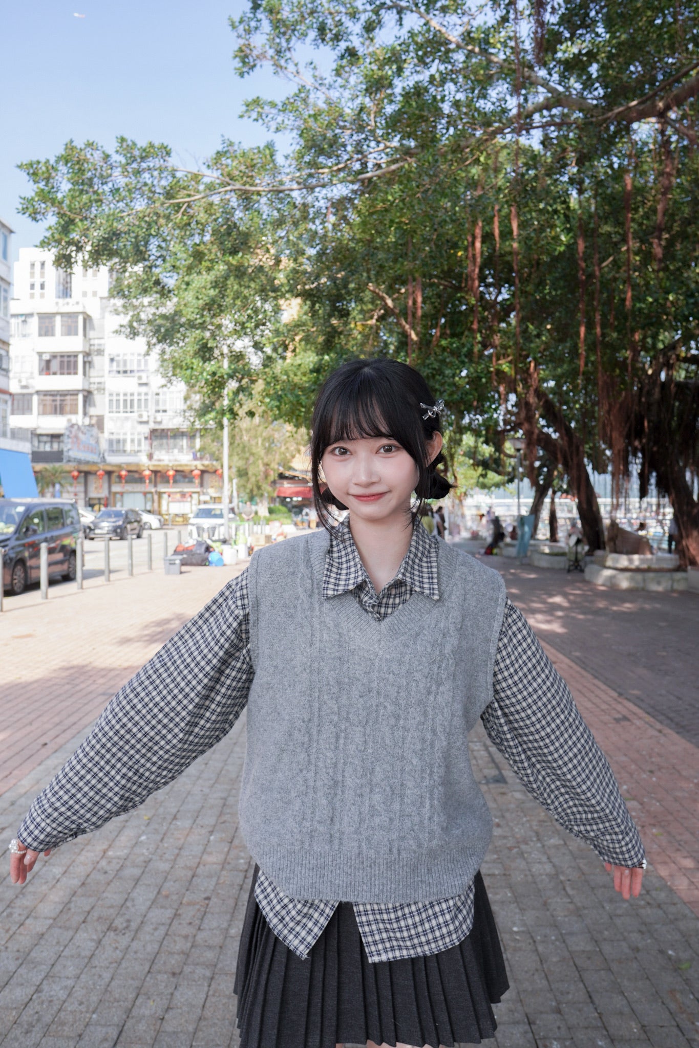 <現貨> v領麻花針織馬甲背心｜兩色入