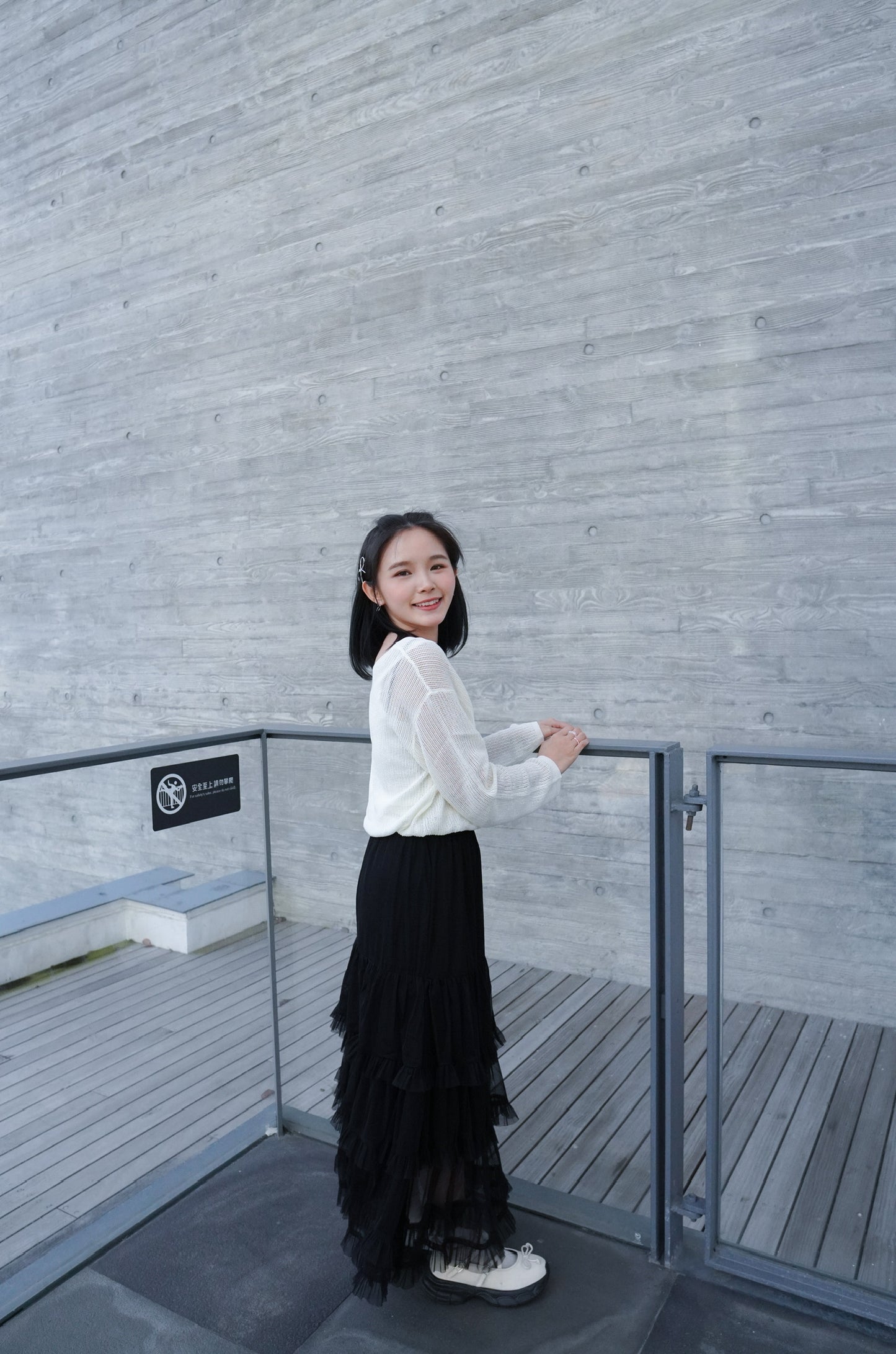 <預訂> 自家製  蕾絲蛋糕ruffle疊層長裙｜兩色入