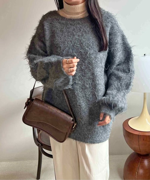 <預訂> 日本大人氣♡日牌 Apres Jour 2-Ways 毛茸茸繫帶針織開胸外套｜五色入