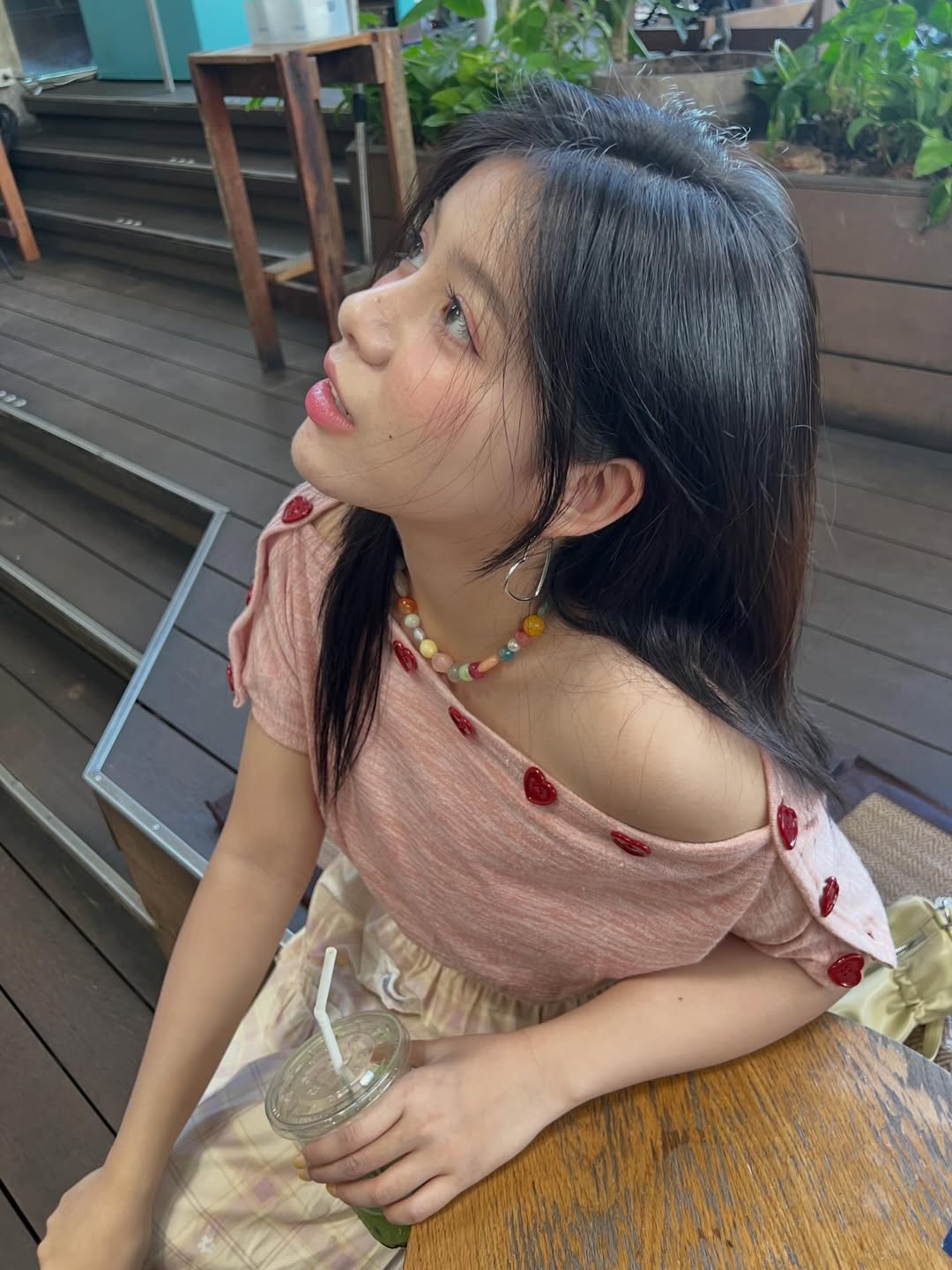 <預訂> 泰國小眾品牌🇹🇭 3-Ways心形紐扣可調較花花上衣 | 兩色入