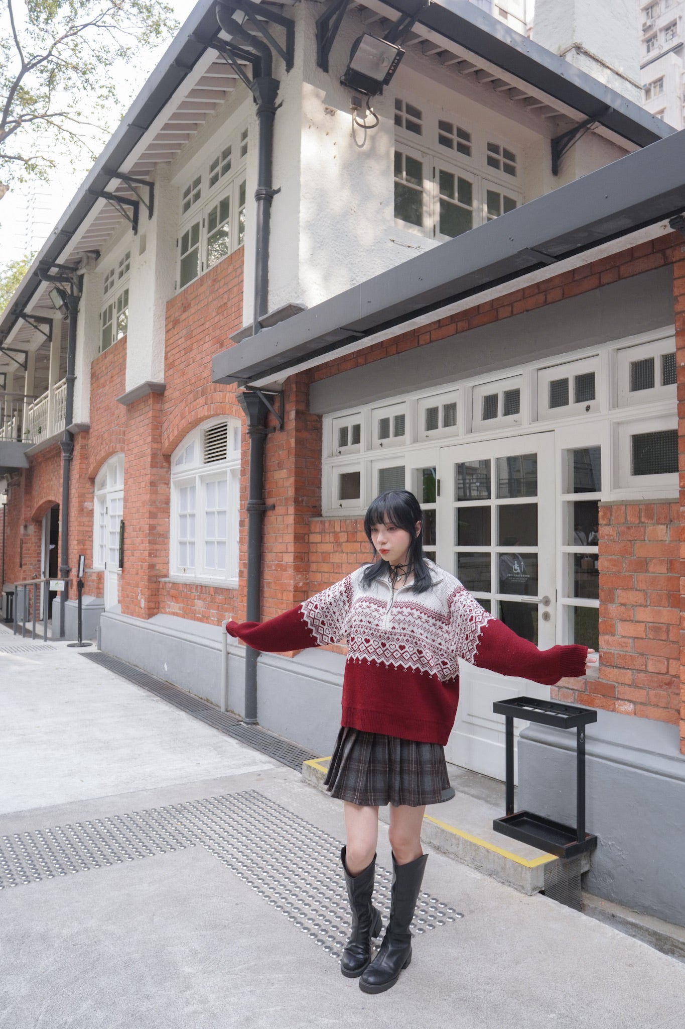 <現貨> 聖誕Party必入🎅🏻🌟北歐風半拉鍊針織長袖上衣