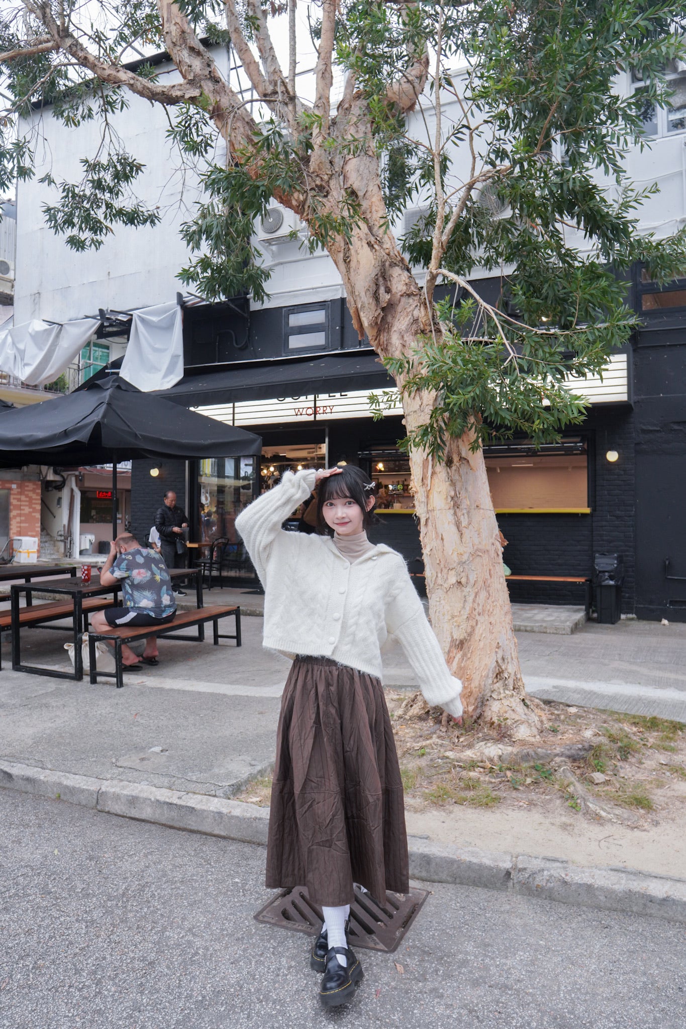 <現貨> 自家製 秋冬專屬! 肌理感口袋半身長裙｜兩色入