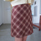 <現貨> 自家製 格紋撞色毛呢半身短裙| 兩色入