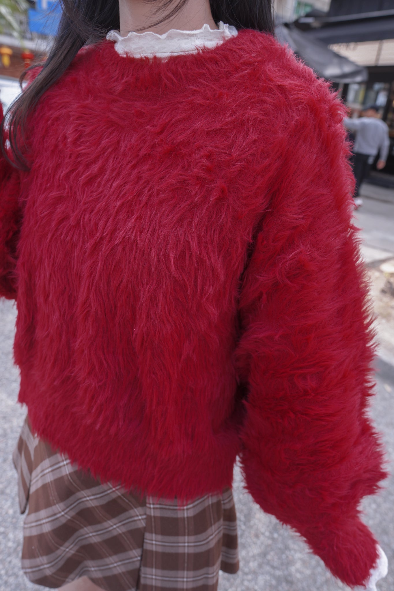 <現貨> 新年限定🧧🍊圓領毛絨針織長袖上衣