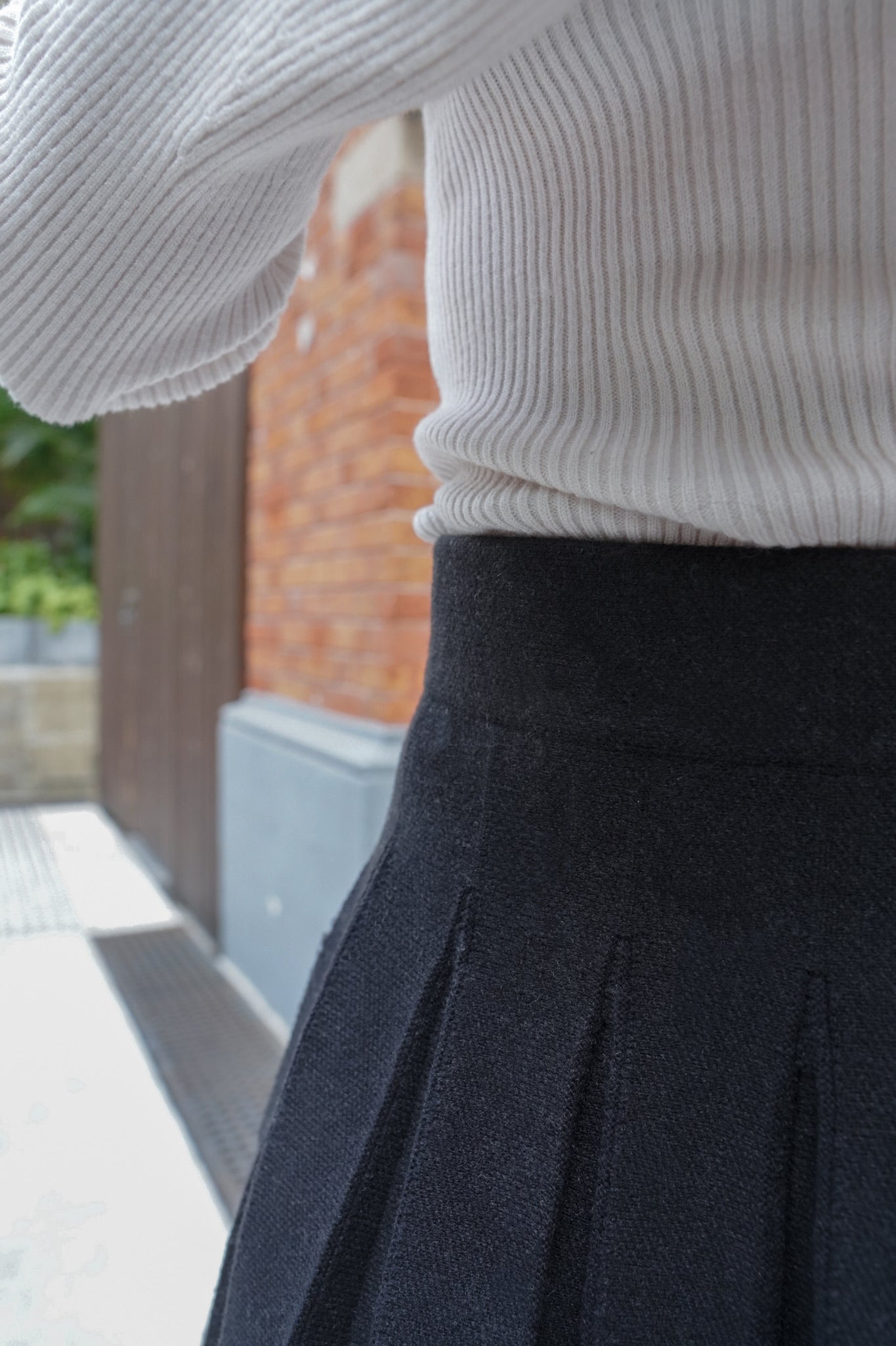 <現貨> 自家製 彈性針織百褶半身短裙