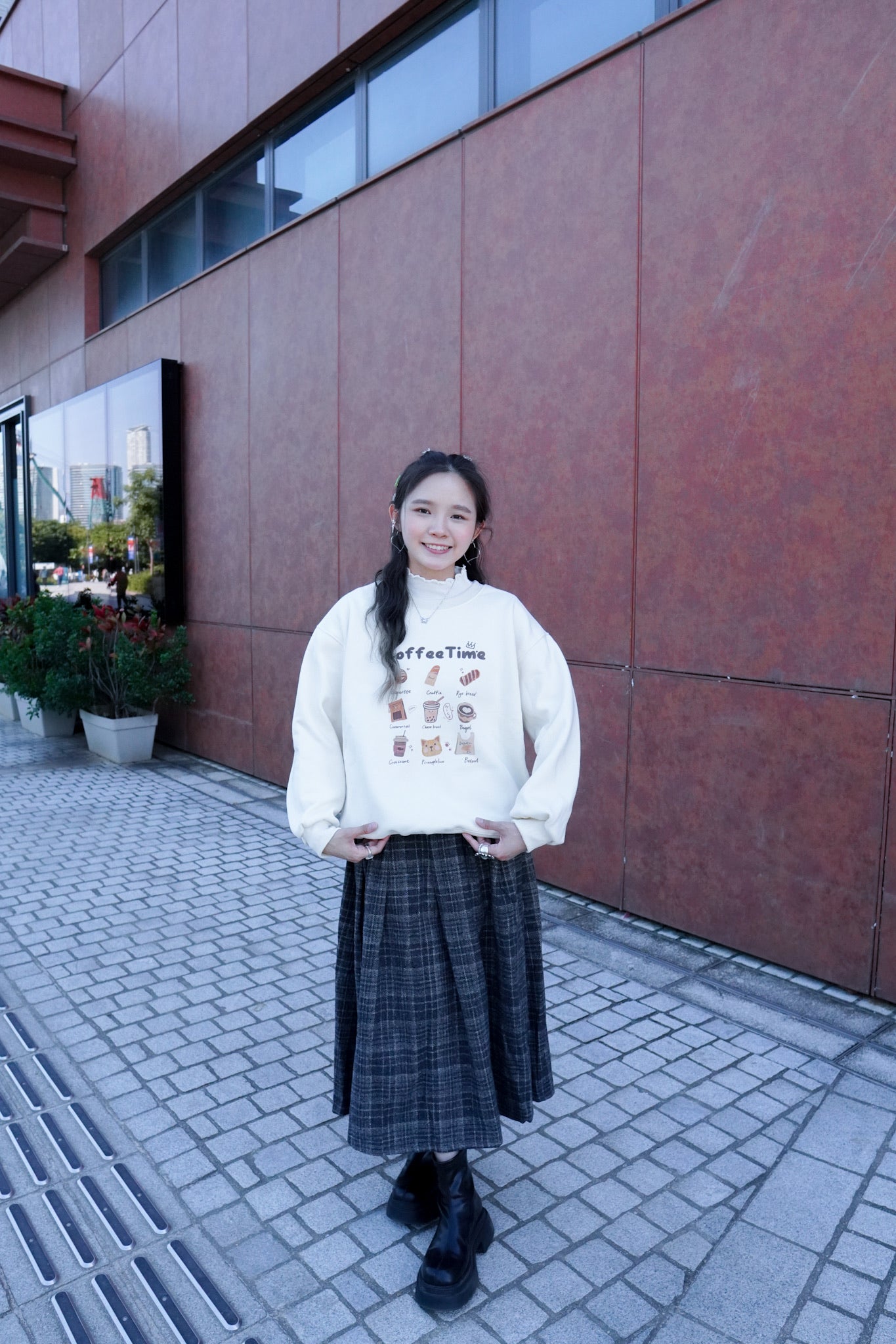 <現貨> 冬日感滿滿！韓系Coffee Shop長袖衛衣｜兩色入