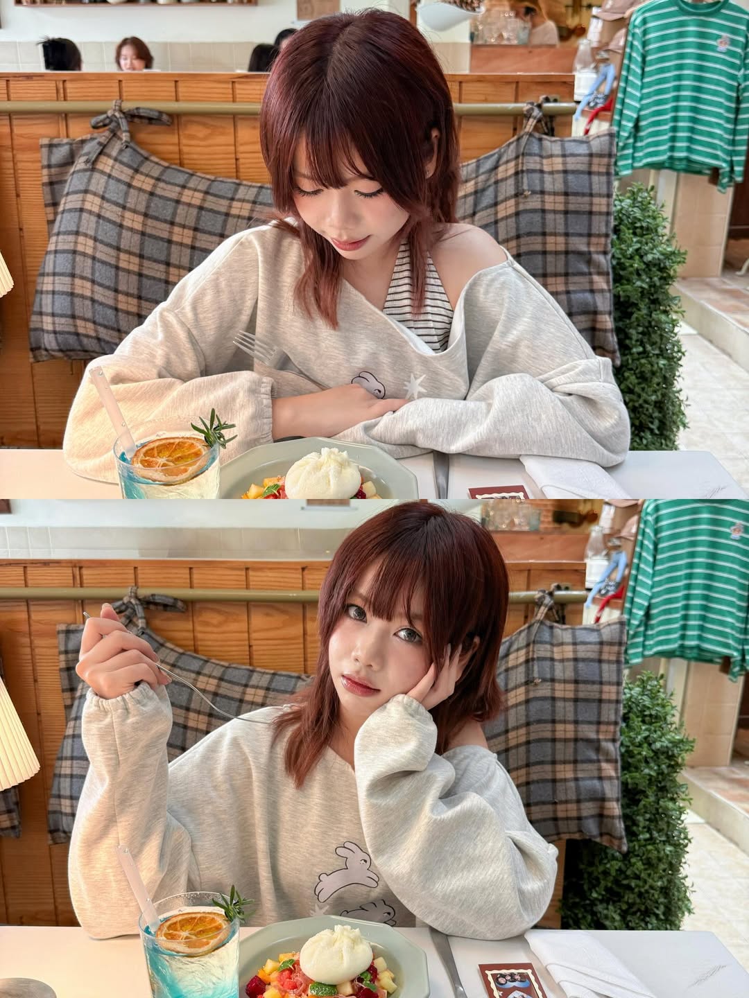<預訂> 越南小眾品牌🇻🇳 一見鍾情♡🐰ྀི兔兔印花束繩長袖衛衣+掛頸背心兩件套套裝