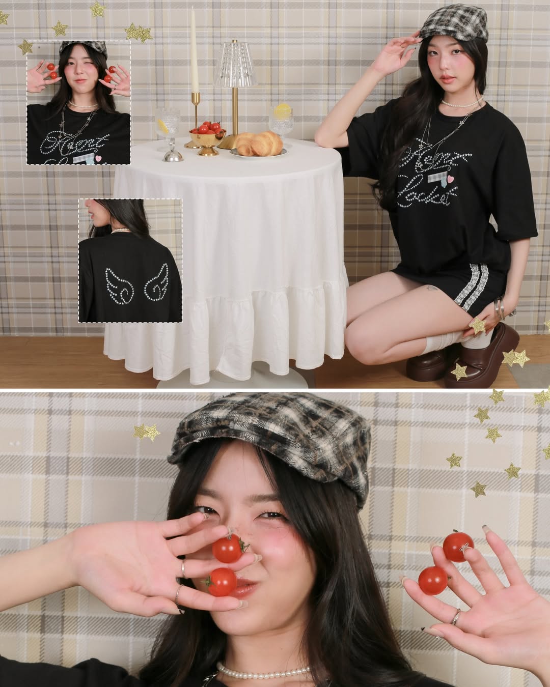 <預訂> 泰國小眾品牌🇹🇭 Kome Oversized小天使翅膀短袖Tee | 兩款入