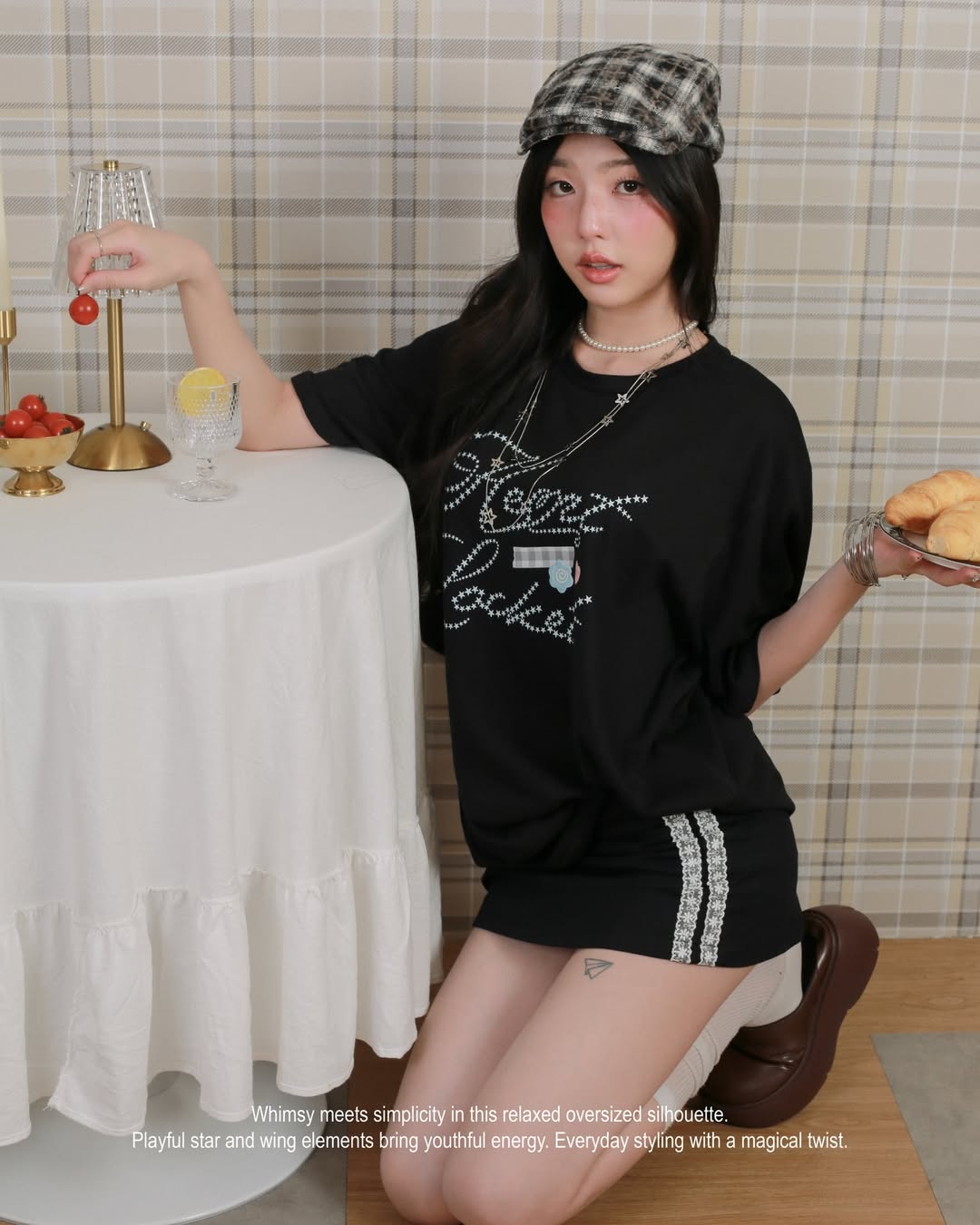 <預訂> 泰國小眾品牌🇹🇭 Kome Oversized小天使翅膀短袖Tee | 兩款入