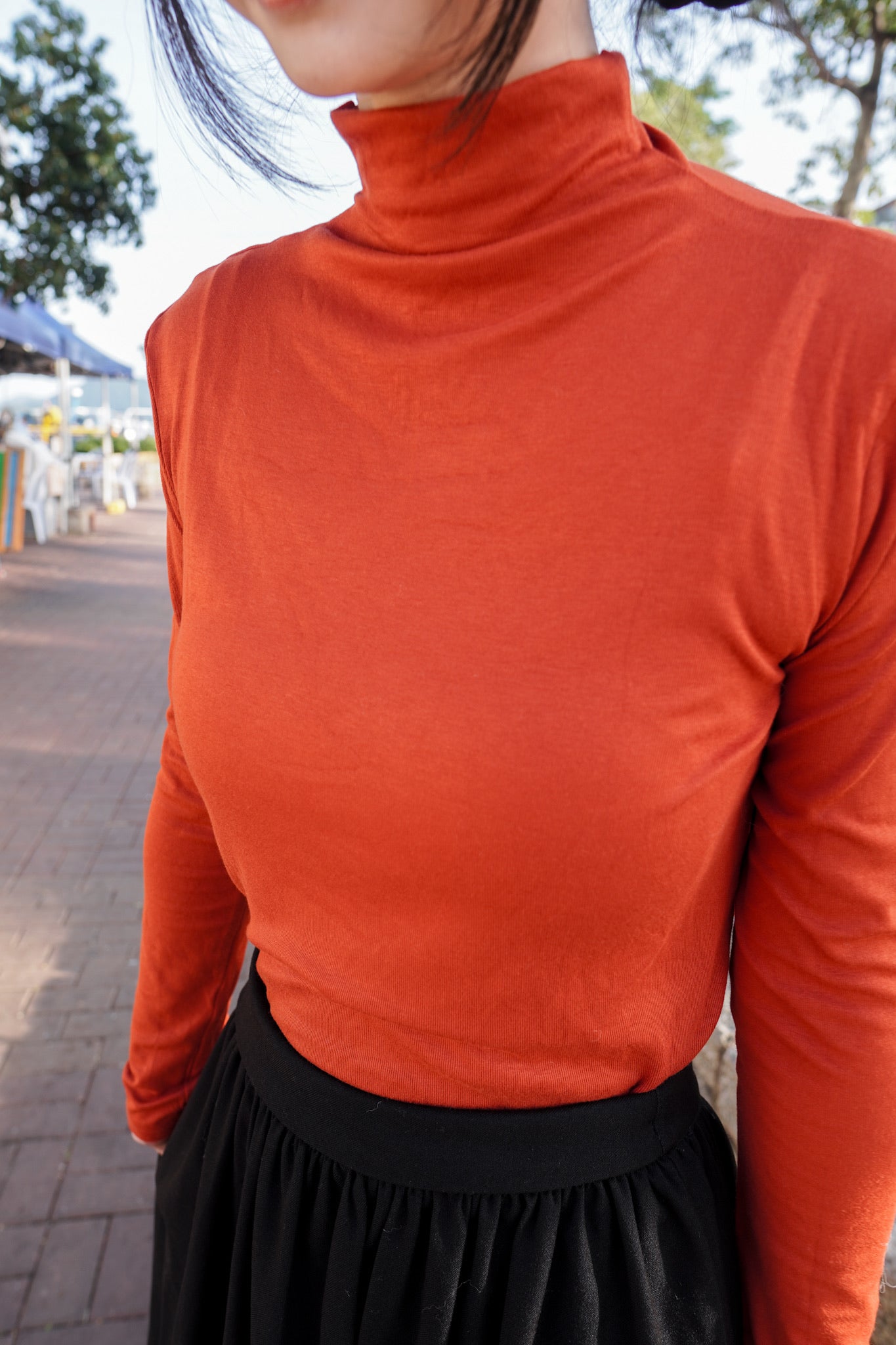 <現貨> 自家製 2025新款 高質量超親膚百搭多色高領長袖上衣｜五色入