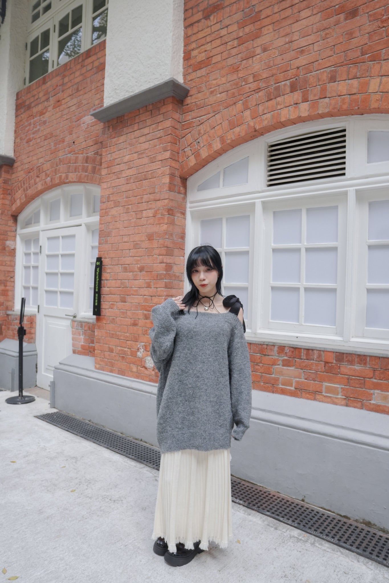 <預訂> 自家製 流蘇針織半身長裙｜兩色入