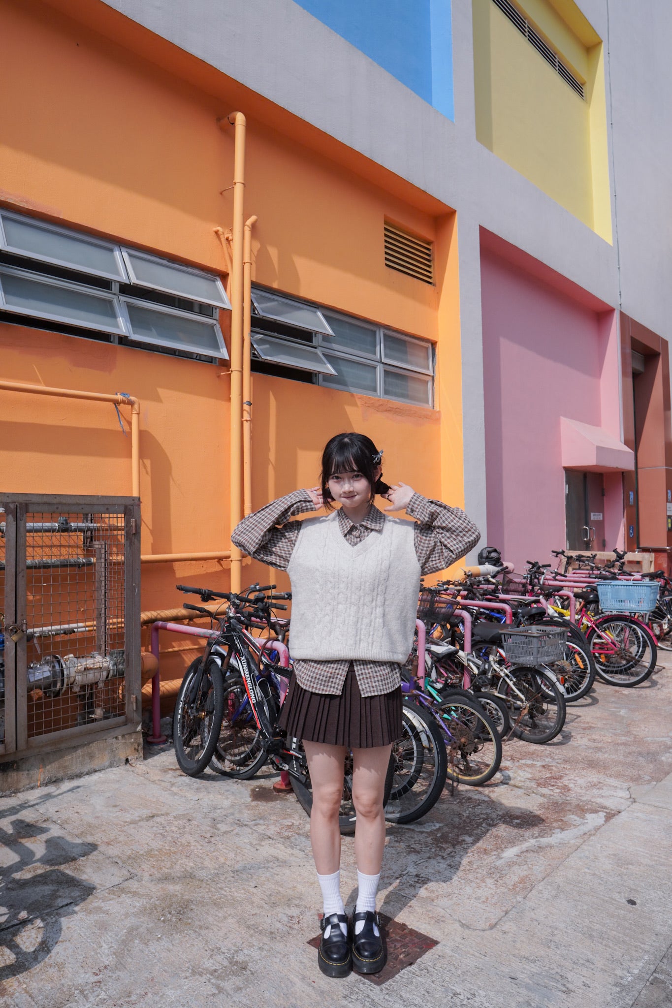 <現貨> v領麻花針織馬甲背心｜兩色入