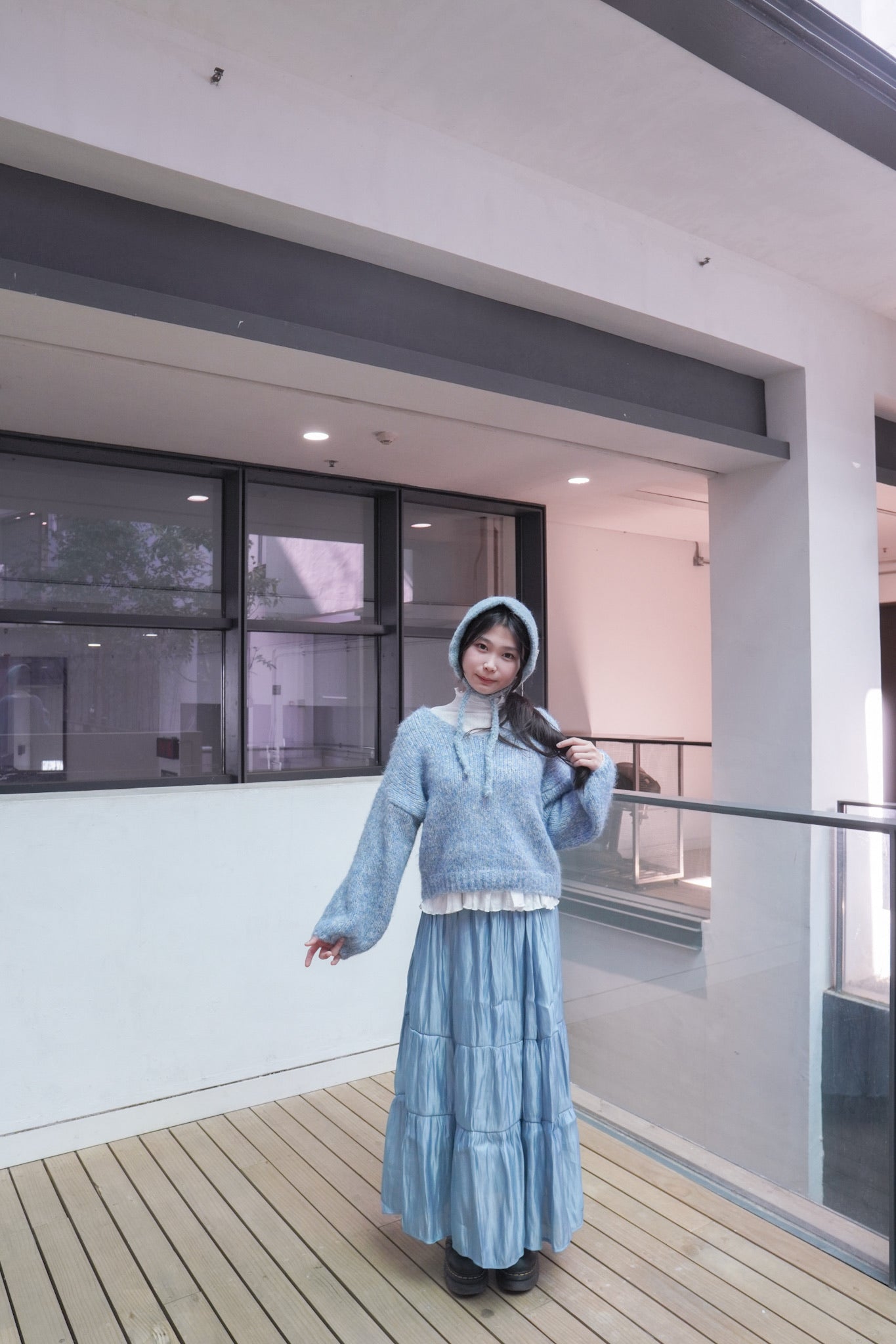 <現貨> 棉花糖BlingBling拼接半身長裙