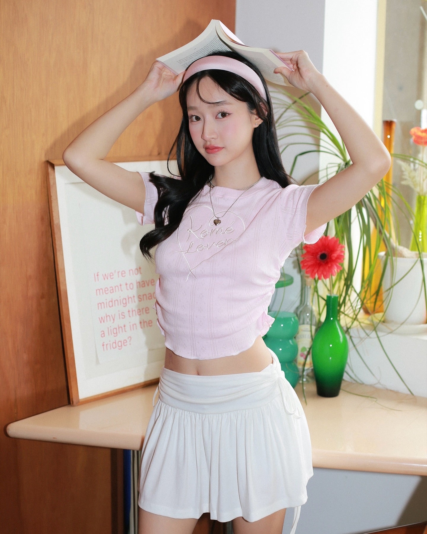 <預訂> 泰國小眾品牌🇹🇭 Kome花卉刺繡ruffle邊彈性Tee | 六色入