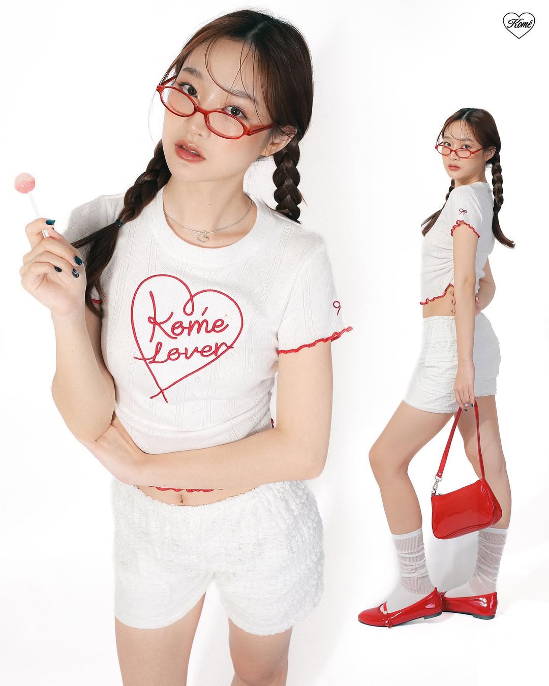 <預訂> 泰國小眾品牌🇹🇭 Kome花卉刺繡ruffle邊彈性Tee | 六色入