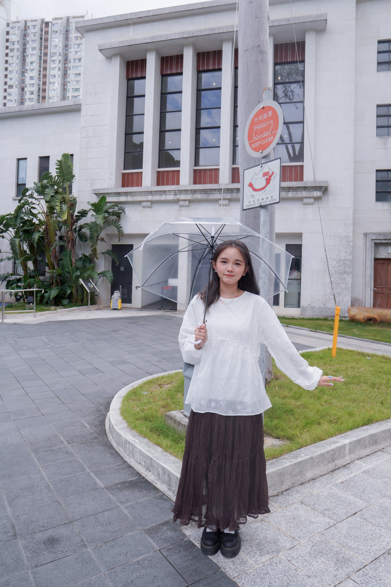 <現貨> 自家製 飄逸感大讚！復古兩層紗質皺褶秋冬A字長裙