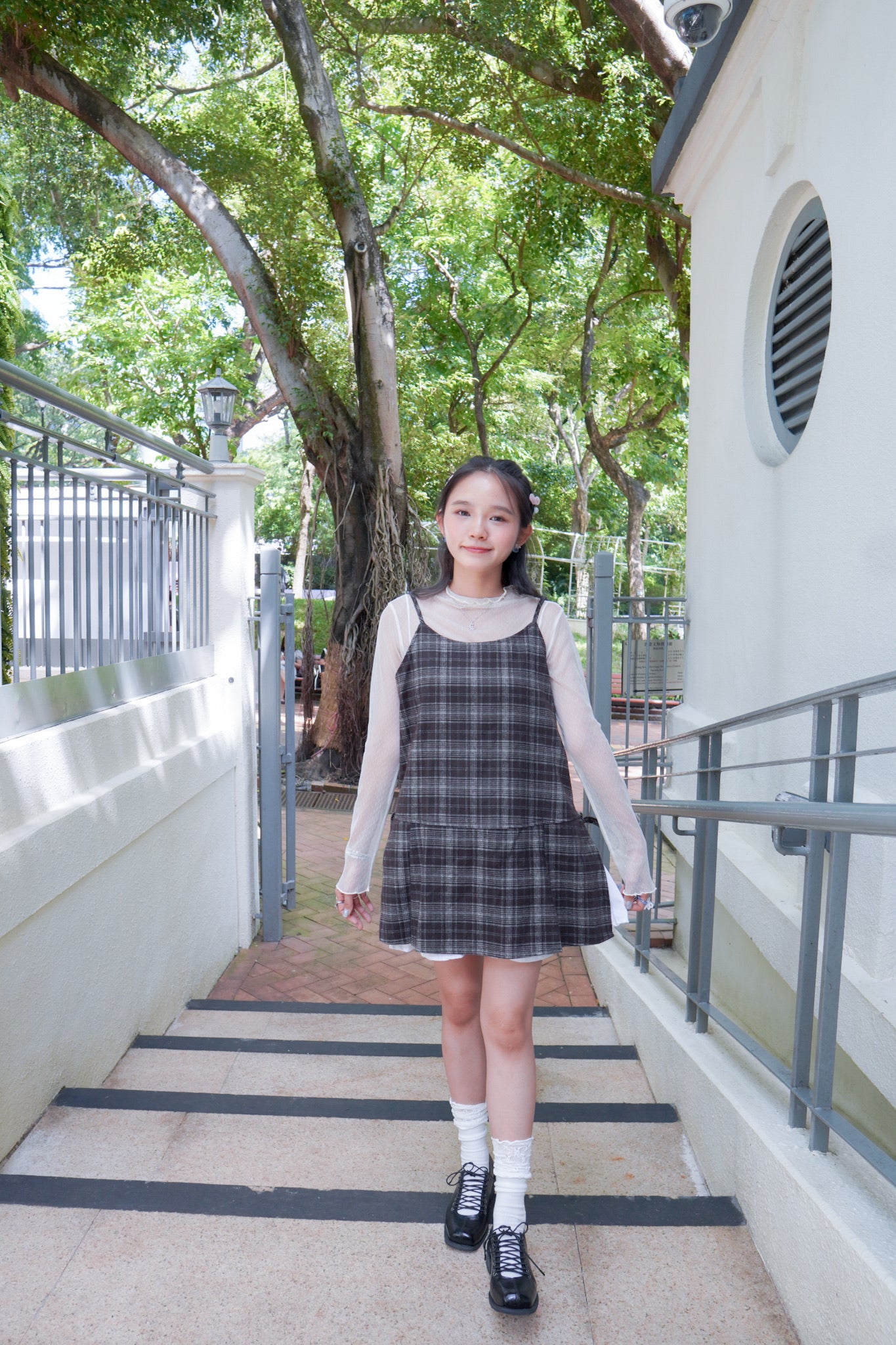 <現貨> 自家製 高腰荷葉邊三層蛋糕短裙